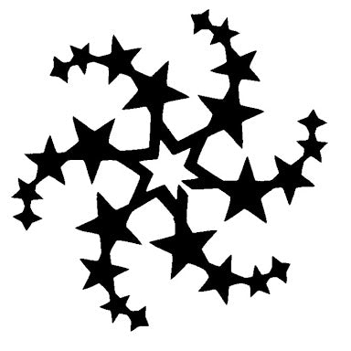 Star Circle TAG glitter tattoo stencil