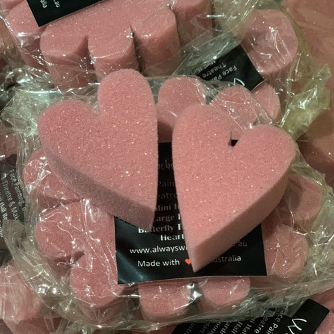 Always Wicked Art HEART SPONGES x 6