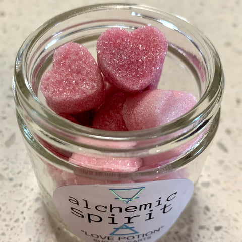 ALCHEMIC SPIRIT Pink “LOVE POTION” Sugar Hearts x 18