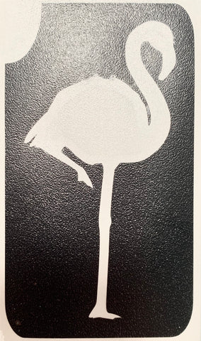 Flamingo tattoo stencil