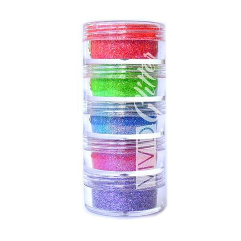 VIVID Glitter | “TWISTER” Rainbow Fine Glitter Set 5 X 7.5g
