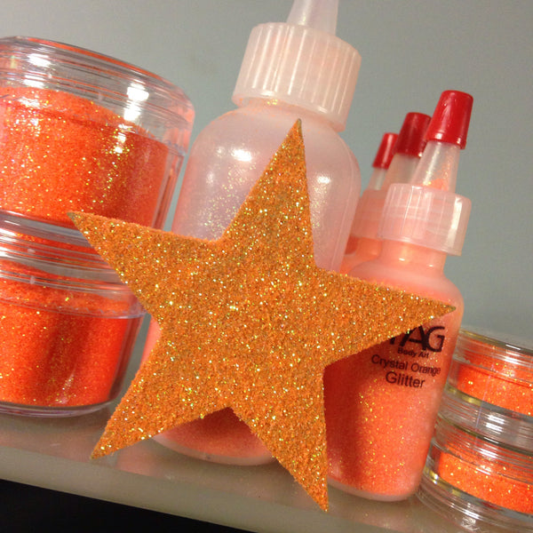 Crystal Orange Cosmetic Glitter (UV Reactive)
