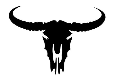 BUFFALO SKULL Ybody glitter tattoo stencil