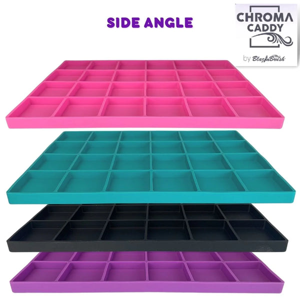 “AQUAMARINE” 24 Slot Silicone Insert Chroma Caddy by Marcela Bustamante