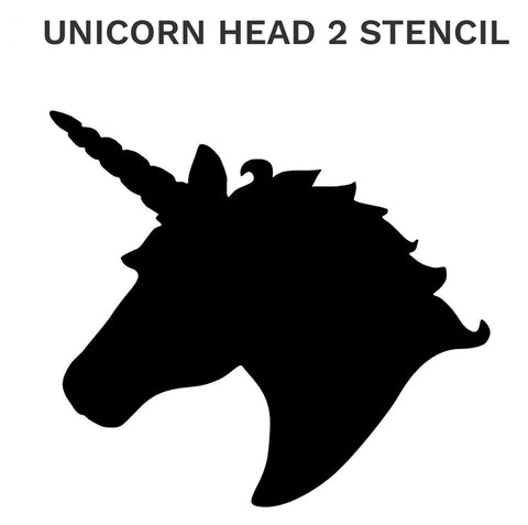 UNICORN HEAD 2 (solid) TAG glitter tattoo stencil