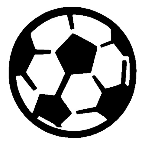 Soccer Ball TAG glitter tattoo stencil