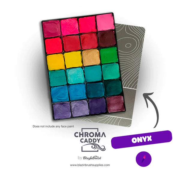 “ONYX” 24 Slot Silicone Insert Chroma Caddy by Marcela Bustamante