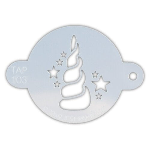 TAP 103 stencil Unicorn Horn with Stars