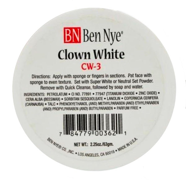 Ben Nye Clown White 85gm Family Trust (Limelight Company) ABN
