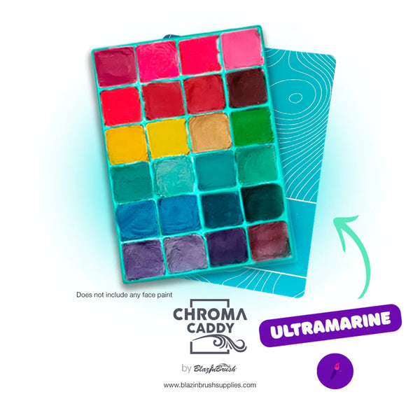 “AQUAMARINE” 24 Slot Silicone Insert Chroma Caddy by Marcela Bustamante
