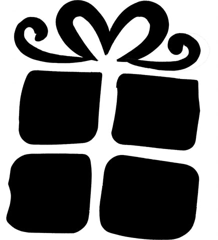 Gift Box TAG glitter tattoo stencil