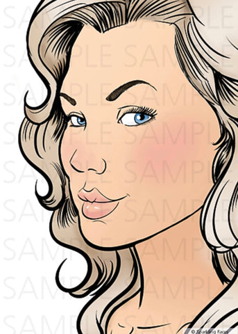 “KATE” Sparkling Faces Practice Board (right handed artist profile)
