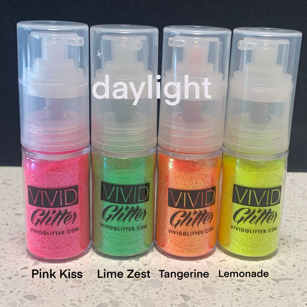 VIVID Glitter | UV LIME ZEST Fine Mist Glitter Spray Pump 14ml