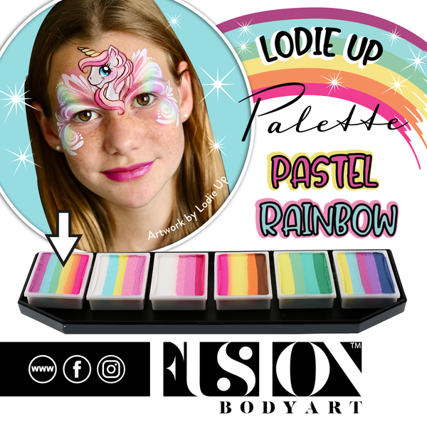 Fusion Lodie Up CUTE PASTEL RAINBOW palette