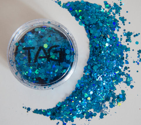Chunky Glitter BLUE by TAG BODY ART 10gm