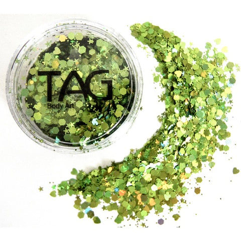 Chunky Glitter GREEN by TAG BODY ART 10gm