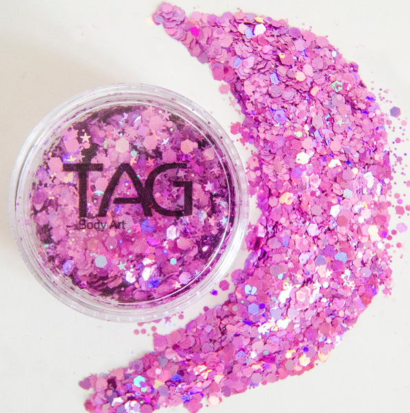 Chunky Glitter PINK by TAG BODY ART 10gm