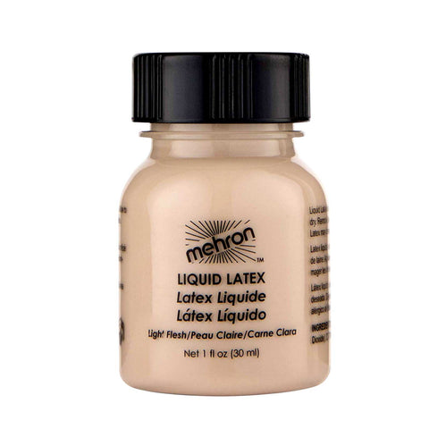 Mehron Makeup Liquid Latex | SFX Makeup | Halloween Latex Makeup | Latex  Glue for Skin | Prosthetic Glue 4.5 fl oz (133 ml) (Clear)