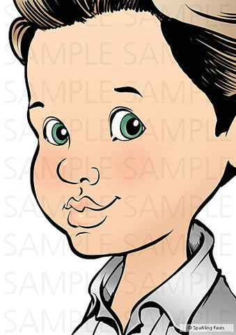 “BEN right handed profile” Sparkling Faces Practice Board