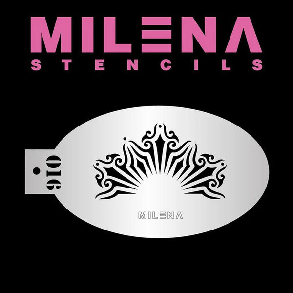 Milena Stencils Face Painting Stencil PRINCESS CROWN 016