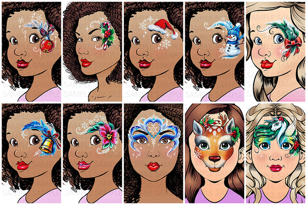 Sparkling Faces MAGICAL CHRISTMAS DESIGNS by Milena Potekhina The Ultimate Face Painting Guide