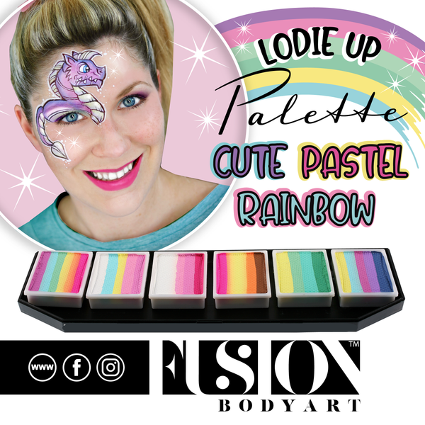 Fusion Lodie Up CUTE PASTEL RAINBOW palette