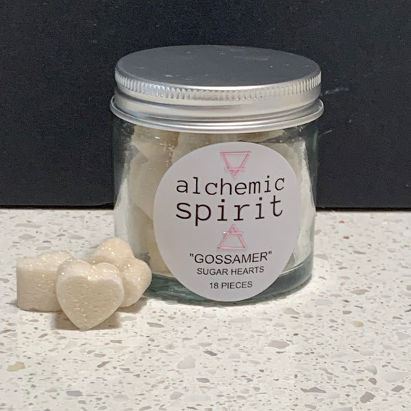 ALCHEMIC SPIRIT white gold shimmer “GOSSAMER” Sugar Hearts x 18