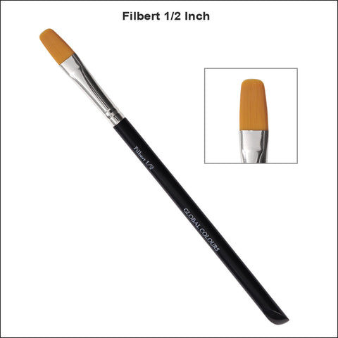 Global Colours Filbert Brush 1/2 inch