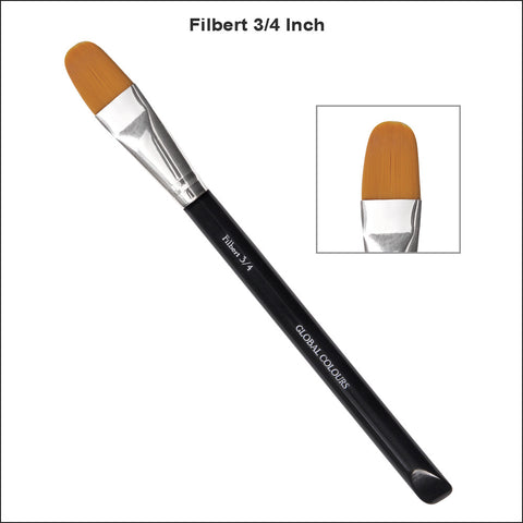 Global Colours Filbert Brush 3/4 inch