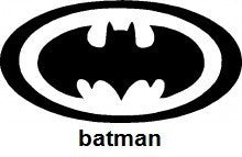 Bat Man TAG glitter tattoo stencil