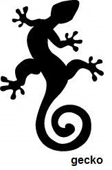 Gecko TAG glitter tattoo stencil