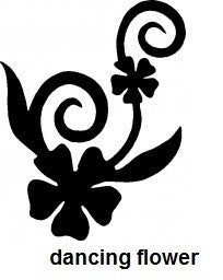 Dancing Flower TAG glitter tattoo stencil
