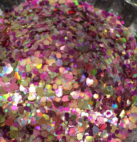 Chunky Glitter Mix "QUEEN OF HEARTS"