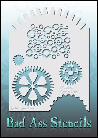 Bad Ass Large Stencil 6007 GEARS