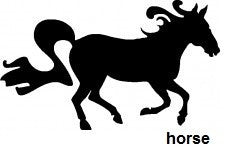 Horse TAG glitter tattoo stencil