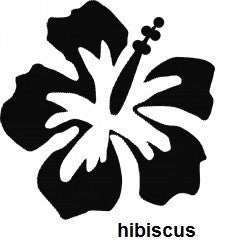 Hibiscus TAG glitter tattoo stencil