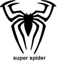 Super spider TAG glitter tattoo stencil