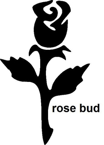 Rose Bud TAG glitter tattoo stencil