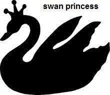Swan Princess TAG glitter tattoo stencil