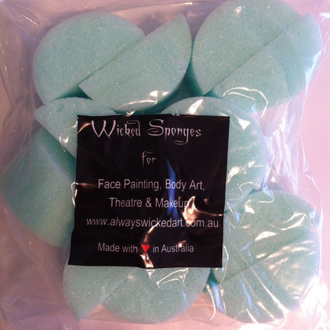 Always Wicked Art MINI green SPONGES x 12