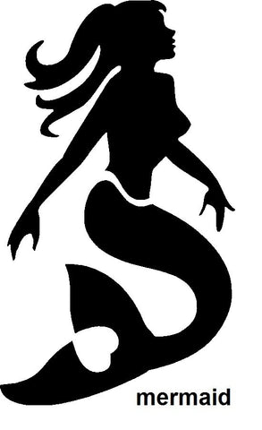 Mermaid TAG glitter tattoo stencil