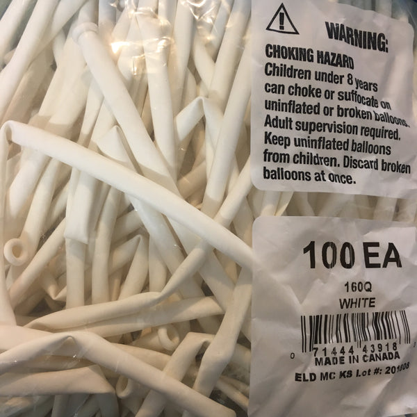 260Q White balloons (50 count) Decrotex