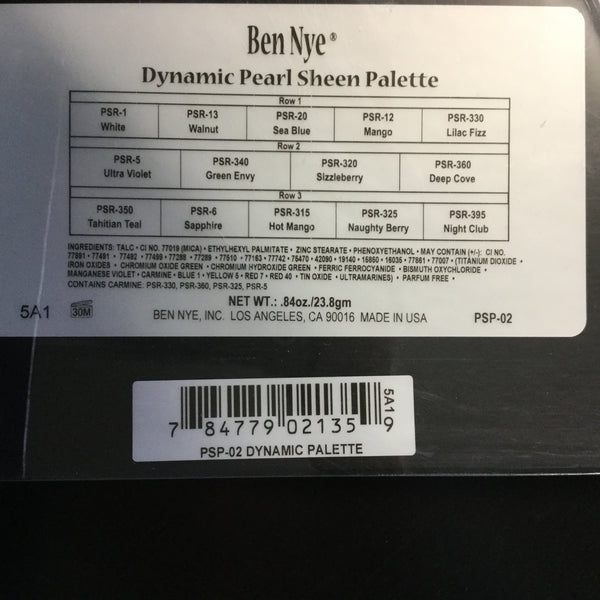 Ben Nye DYNAMIC Pearl Sheen palette