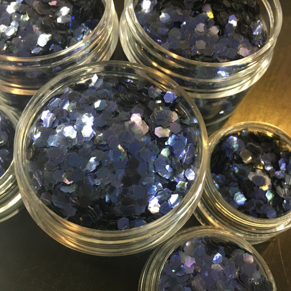 Chunky .094 hex TANZANITE (dark blue)