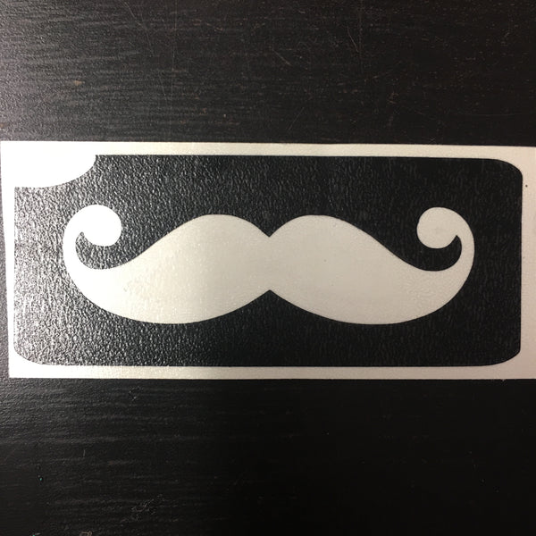 MOUSTACHE HANDLEBAR Ybody glitter tattoo stencil